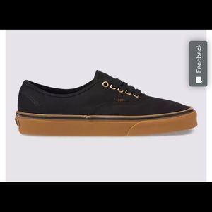 Vans GUM AUTHENTIC Mens Shoe 10.5 Rubber Black